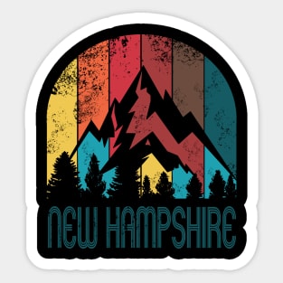 Retro New Hampshire Design  for Men Women and Kids Sticker